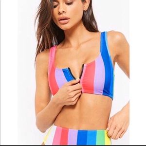 Rainbow bikini top